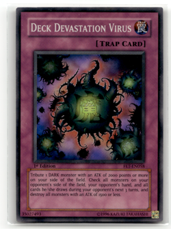 Deck Devastation Virus FET-EN058 1st Edition Super Rare Flaming Eternity LP - Image 1