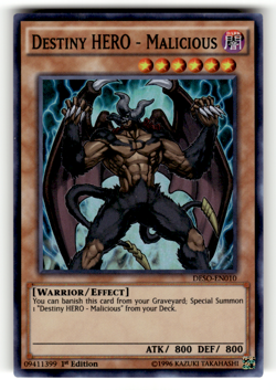 Destiny HERO - Malicious DESO-EN010 1st Edition Super Rare Destiny Soldiers LP - Image 1