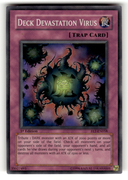 Deck Devastation Virus FET-EN058 1st Edition Super Rare Flaming Eternity LP - Image 1