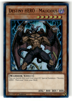 Destiny HERO - Malicious BLC1-EN030 1st Edition Ultra Rare Battles of Legend: Ch - Image 1