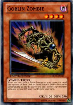 Goblin Zombie GLD3-EN013 Yugioh Limited Lightly played - Image 1