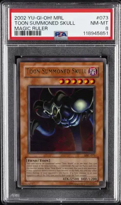 2002 YU-GI-OH! MRL-MAGIC RULER #073 TOON SUMMONED SKULL PSA 8 - Image 1