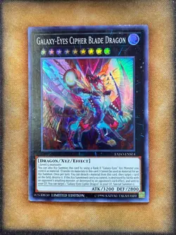 Yugioh Galaxy-Eyes Cipher Blade Dragon EXFO-ENSE4 Super Rare Limited Edition LP - Image 1