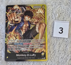 ~ Monkey.D.Luffy ST13-003 SR Leader The Three Brothers Holo Foil One Piece TCG 3 - Image 1