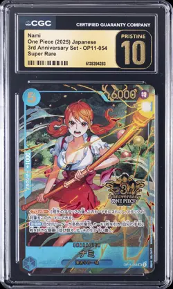 2025 ONE PIECE JPN 3RD ANV SET SUPER RARE #OP11-054 NAMI CGC 10 PRISTINE - Image 1