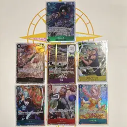 Bandai One Piece OP15 Foil Holo Japanese 7 Card Lot Nami Brook Zoro Gin Rebecca - Image 1
