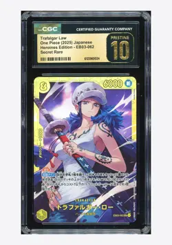 One Piece CGC 10 PRISTINE Trafalgar Law SEC 2025 EB03-062 EB03 Japanese - Image 1