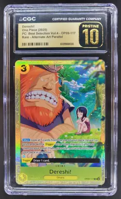 2025 ONE PIECE DERESHI! RARE ALT ART OP09-117 CGC 10 PRISTINE B PT - Image 1