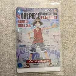 One Piece CCG Monkey D. Luffy US Voyage Promo Character Card P-055 5000 Power - Image 1