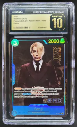 2024 ONE PIECE SANJI LIVE ACTION PROMO P-050 CGC 10 PRISTINE A PT - Image 1
