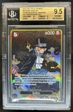 2025 One Piece Premium Japanese 2nd Anniversary Set Sabo #OP04-083 BGS 9.5 - Image 1