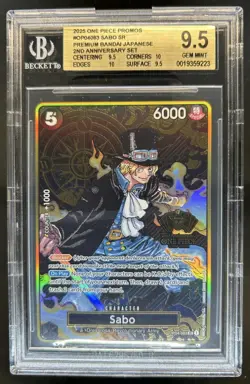 2025 One Piece Premium Japanese 2nd Anniversary Set Sabo #OP04-083 BGS 9.5 - Image 1