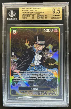 2025 One Piece Premium Japanese 2nd Anniversary Set Sabo #OP04-083 BGS 9.5 - Image 1