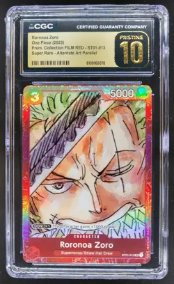 2023 ONE PIECE RORONOA ZORO PROMO FILM RED ST01-013 CGC 10 PRISTINE B PT - Image 1
