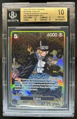 2025 One Piece Premium Japanese 2nd Anniversary Set Sabo #OP04-083 BGS 10 - Image 1