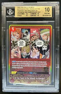 2025 One Piece 2nd Anniversary Japanes Set Sabaody Archipelago #OP01-030 BGS 10 - Image 1