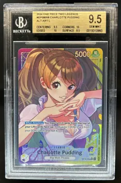 2024 One Piece Two Legends Charlotte Pudding Leader Alt Art #OP08-058 BGS 9.5 - Image 1
