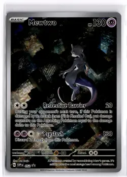 Pokemon TCG Mewtwo 052 Sv: Scarlet & Violet 151 Black Star Promo Light Play - Image 1