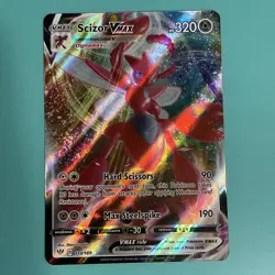 Pokemon Scizor VMAX Ultra Rare Holo 119/189 Darkness Ablaze Vmax 320 HP Card - Image 1