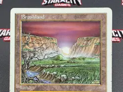 MTG Brushland- DAMAGED -5th Edition Magic the Gathering Card #412 - Image 3