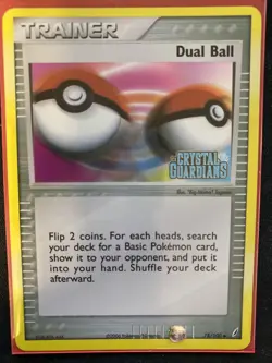 Pokemon Card Dual Ball 78/100 Reverse Holo Foil EX Crystal Guardians NM - Image 1