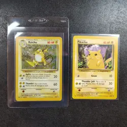 Raichu 14/102 Base Unlimited Rare Holo Pokemon Card WOTC 1999 LP w Bonus Pikachu - Image 1