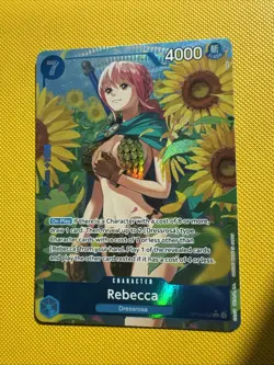 Rebecca Super Rare Alt Art OP10-058 Card Bandai One Piece CCG Royal Blood - Image 1