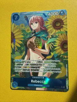 Rebecca Super Rare Alt Art OP10-058 Card Bandai One Piece CCG Royal Blood - Image 2