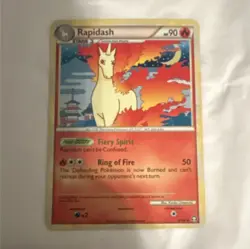 Pokemon Rapidash 8/102 Triumphant Holo Rare 90 HP Ring of Fire Card English - Image 1