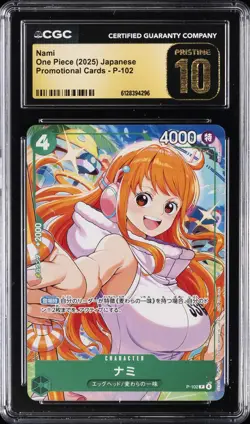 2025 ONE PIECE JPN PROMO CARDS #P-102 NAMI CGC 10 PRISTINE - Image 1