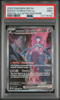 PSA 9 Team Rocket's Mewtwo Destined Rivals 231/182 Pokemon Card - Image 1