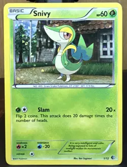 Pokemon Pokemon TCG Snivy 001/012 McDonald's 2011 Promo Holo Card - Image 1