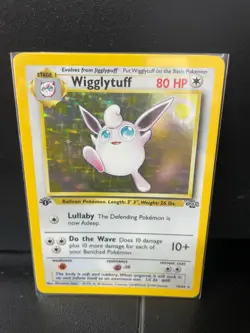 1st Edition Wigglytuff Holo Rare Jungle 16/64 Pokemon Card Jungle 1ED First - Image 1