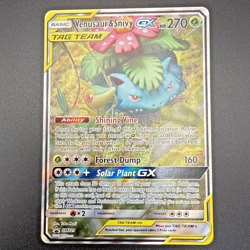 Venusaur & Snivy GX SM229 Alt Art Tag Team Promo - SM Promos - Pokemon Card TCG - Image 1