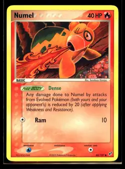 2005 EX - Deoxys Numel #68 Non Holo Pokemon Card - Image 1
