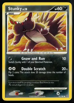 2008 Diamond & Pearl - Majestic Dawn Stunky Komiya #76 Non Holo Pokemon Card - Image 1