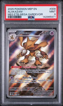 2025 POKEMON MEGA EVOLUTION ELITE TRAINER BOX ALAKAZAM PSA 9 - Image 1