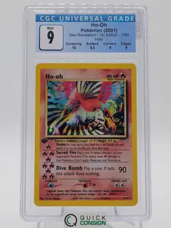 HO-OH 2001 POKEMON NEO REVELATION HOLO 1ST EDITION CGC 9 Q0895 - Image 1