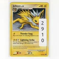 Pokemon TCG Jolteon 23/100 DPP Majestic Dawn Regular Rare Card EN-HP 2008 - Image 3