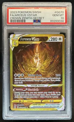 2023 Pokemon SWSH Crown Zenith Arceus VSTAR Galarian Gallery #GG70/GG70 PSA 10 - Image 1
