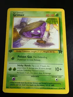 Grimer 57/82 - 1st Edition Team Rocket - Pokemon Card - Played - Image 1