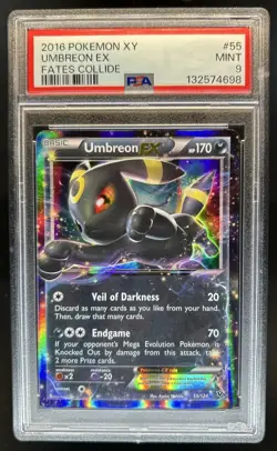 2016 Pokemon XY Fates Collide Umbreon Holo #55/124 PSA 9 - Image 1