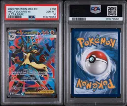 Pokemon Mega Lucario EX Ultra Rare Me01: Mega Evolution Holo PSA 10 160/132 - Image 3
