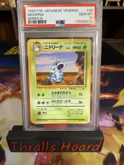Pokemon Nidorina 1998 Japanese Vending Series 3 Psa 10 - Image 1