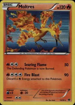Moltres Holo Rare Next Destinies 14/99 NM Pokemon TCG - Image 1