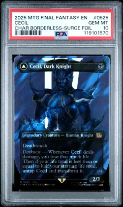 PSA 10 Gem Mint - Cecil, Dark Knight Borderless Surge Foil - FINAL FANTASY - Image 1