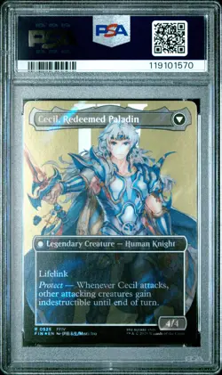 PSA 10 Gem Mint - Cecil, Dark Knight Borderless Surge Foil - FINAL FANTASY - Image 2