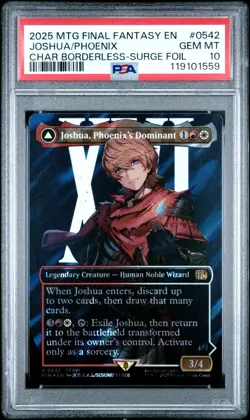 PSA 10 Gem Mint - Joshua, Phoenix's Dominant Borderless - Surge Foil - FCA MTG - Image 1
