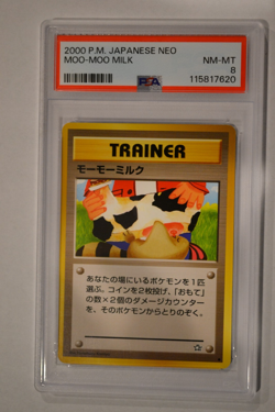 BANNED 2000 Pokemon Moo Moo Milk Neo Genesis Japanese Pokemon Trainer PSA 8 - Image 3