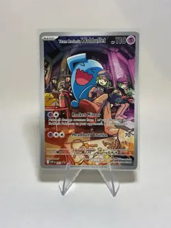 Pokemon Team Rocket's Wobbuffet 203 Destined Rivals ETB Promo - Image 1